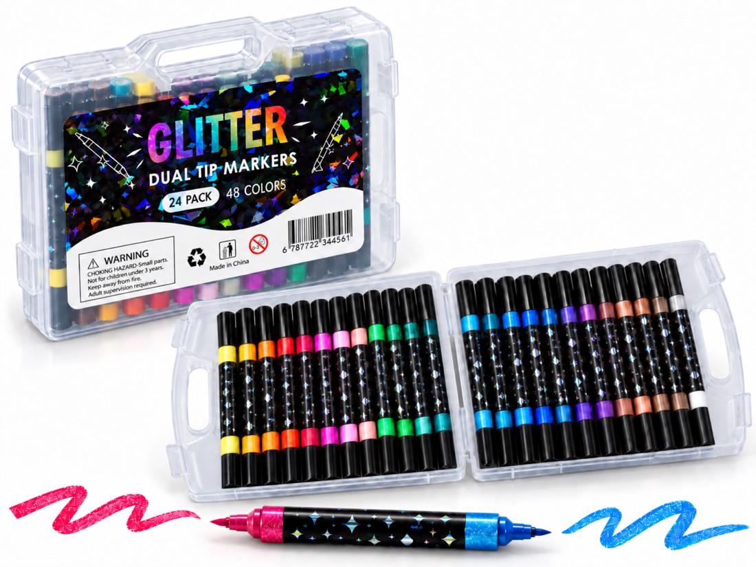 Glitter marker set